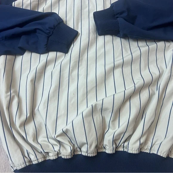 Chicago Cubs Majestic Cooperstown Collection Pinstripe Jacket Mens Size Large - Picture 11 of 16
